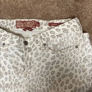 Lucky Brand Leopard Skinny Jeans - Cropped